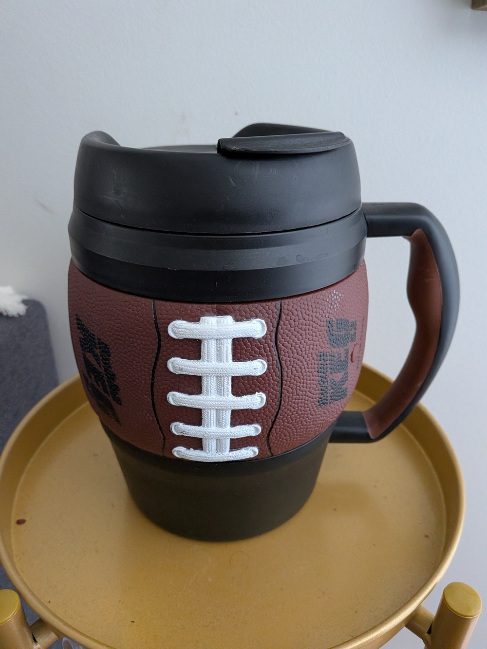 Jumbo 52 Oz Insulated Football-Style Travel Mug with Handle